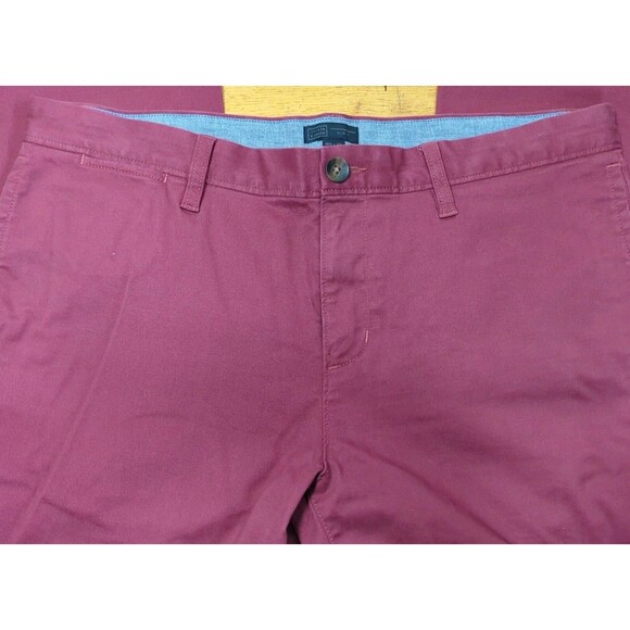 Nice 14th & Union Pants Men's 36 x 32 Burgundy Blush Slim Fit Chinos Khakis EUC - Picture 5 of 9